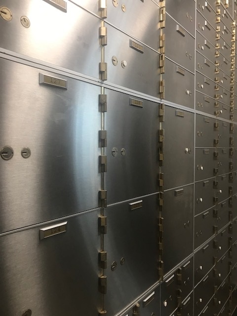 security lock boxes close up